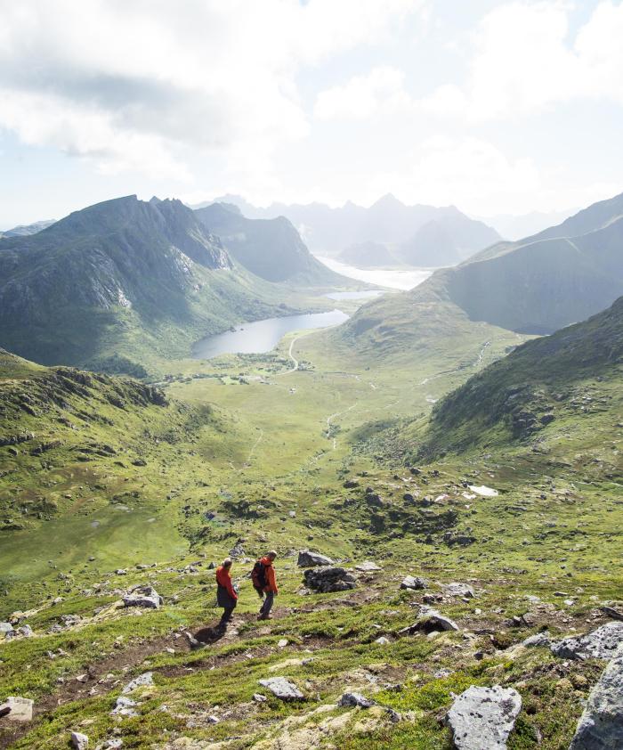 Image of prople hiking in mountains